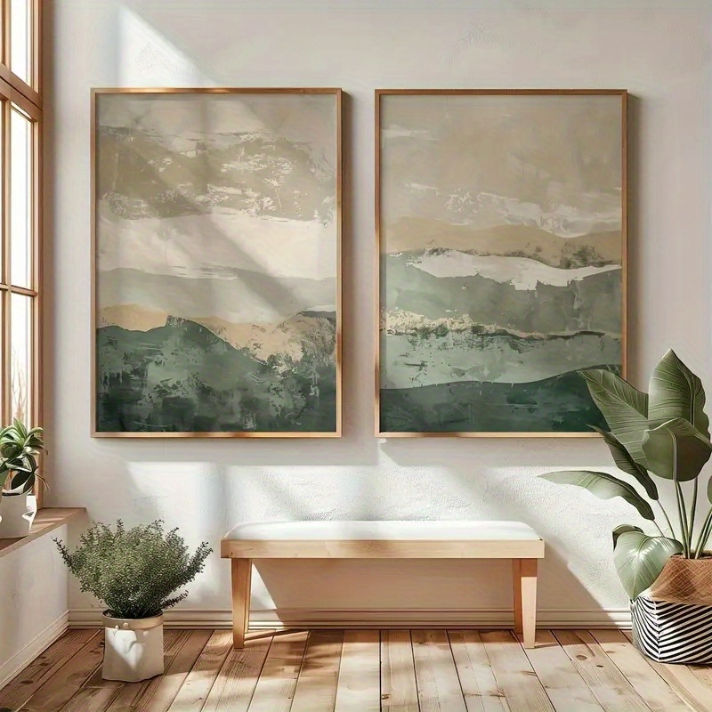Abstract Canvas Set - 2-teiliges Set Wabi Sabi Abstrakte Geometrische