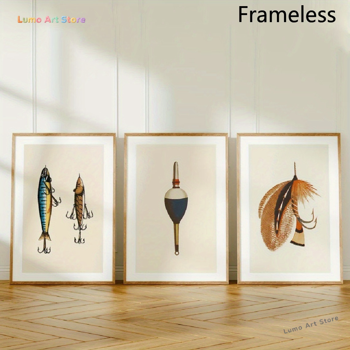 Abstract Canvas Set - 2D-Flachbild, 3-teiliges Set, moderne abstrakte nautische