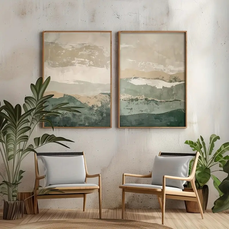 2-teiliges Set Wabi Sabi Abstr – Abstract Canvas Set Bewertung und Preis