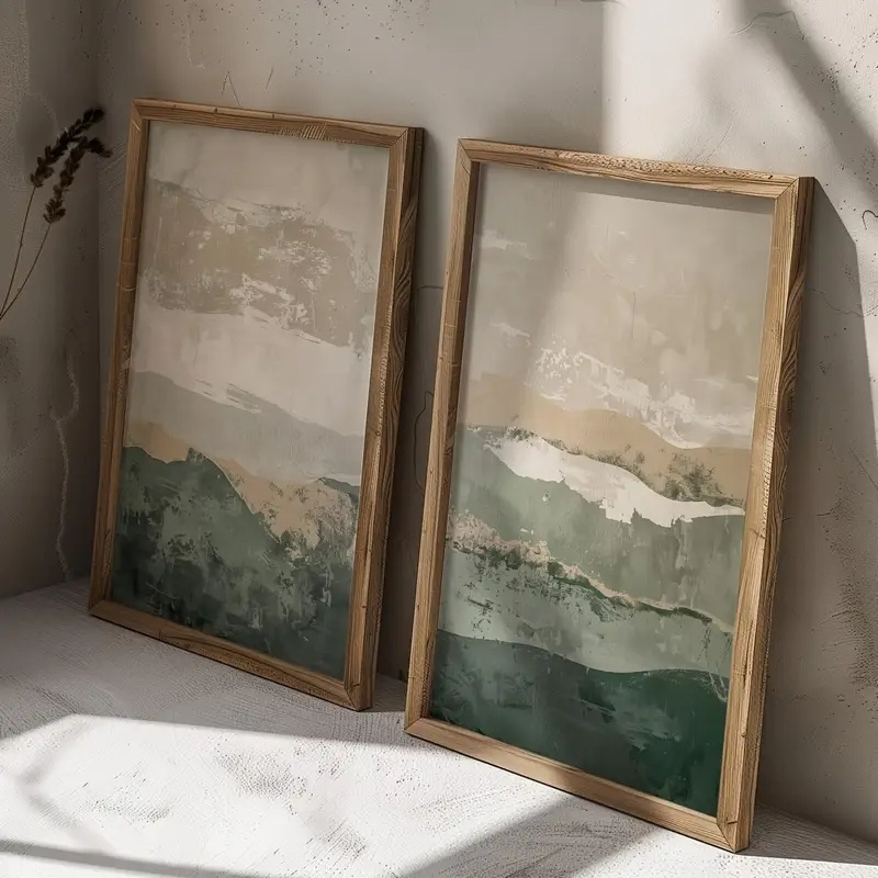 2-teiliges Set Wabi Sabi Abstr – Abstract Canvas Set Bewertung und Preis