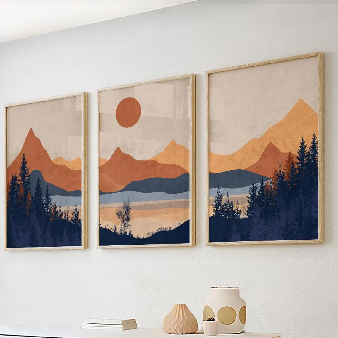 3 Stück/Set rahmenlos, terrako – Abstract Canvas Set Bewertung und Preis