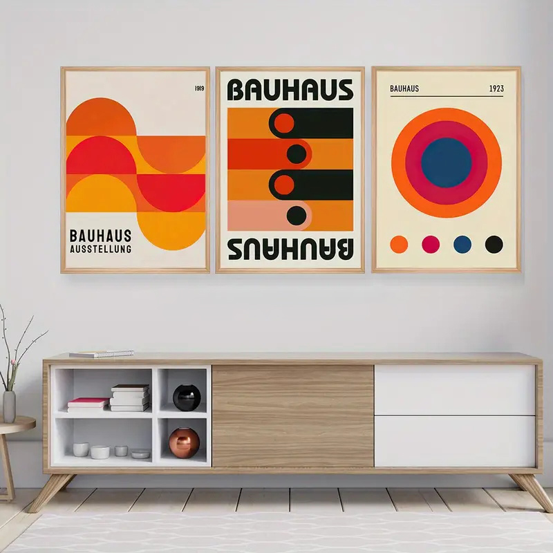 3-teiliges Set Bauhaus Abstrak – Abstract Canvas Set Bewertung und Preis