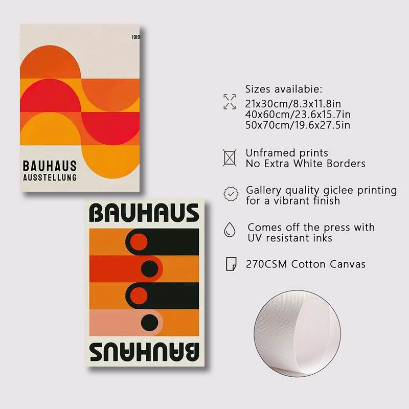 3-teiliges Set Bauhaus Abstrak – Abstract Canvas Set Bewertung und Preis