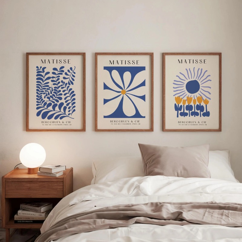 Blaue Matisse-Drucke, Set mit  – Abstract Canvas Set Bewertung und Preis