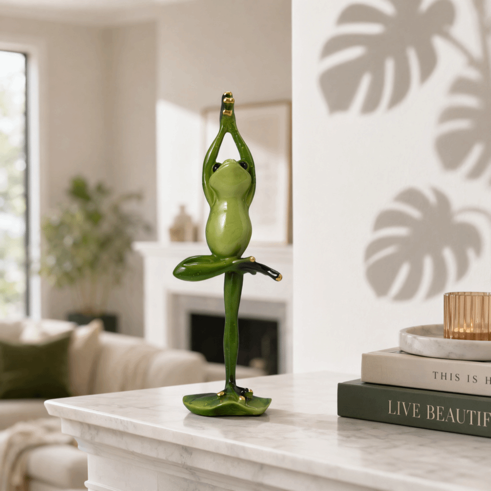 Harz-Yoga-Posen-Figur: Amphibi – Interior Design Whimsical Bewertung und Preis